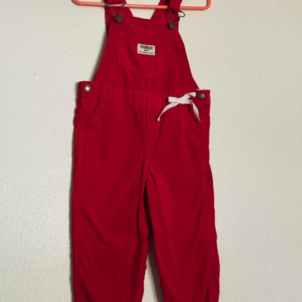 OshKosh B'gosh Red Corduroy Overalls